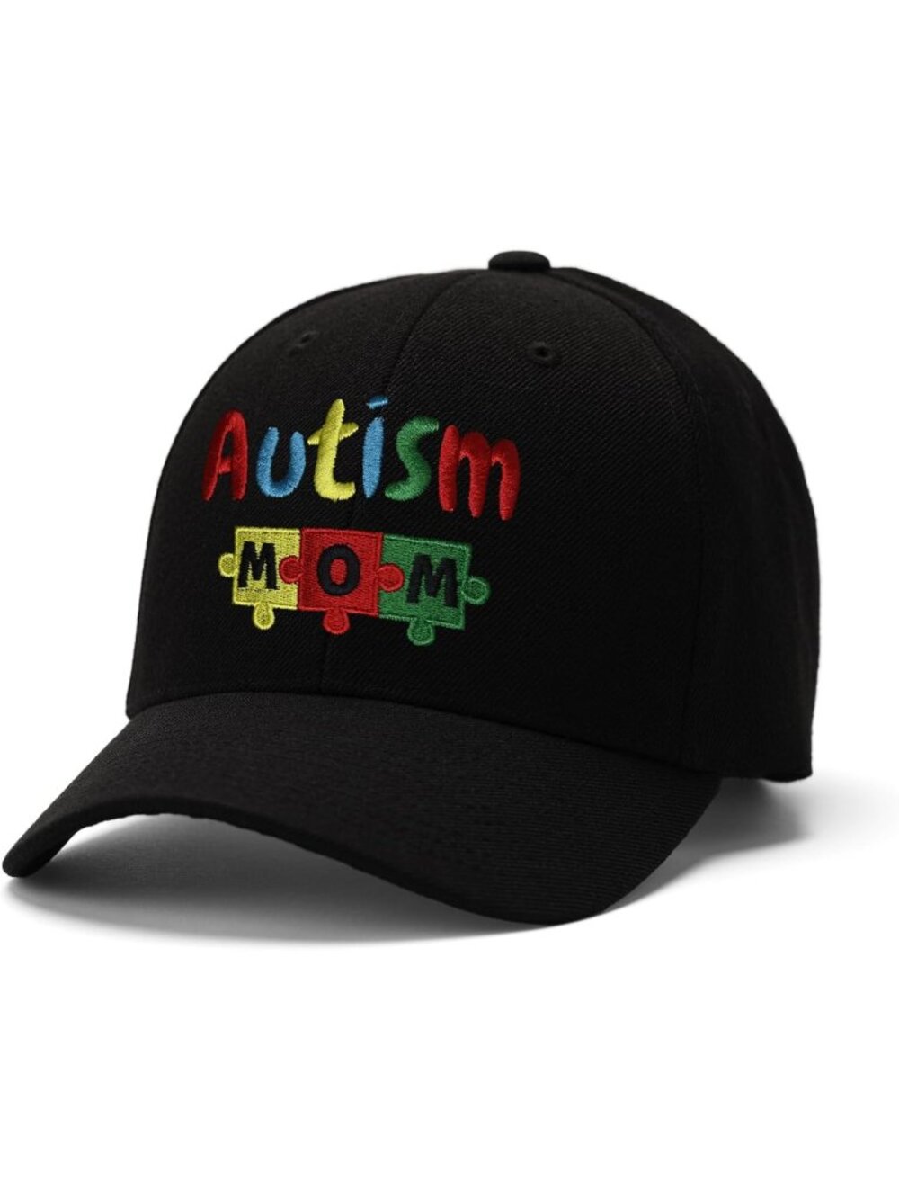 Unisax Black Autism Puzzle Hellovean Embroidered Closure Cartoon Baseball Hats